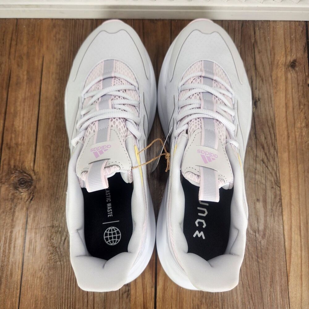 Adidas Bounce Alphaedge+ IF7286 Womens Size 9.5 Gray Pink Running Sneakers Shoes - Picture 7 of 11